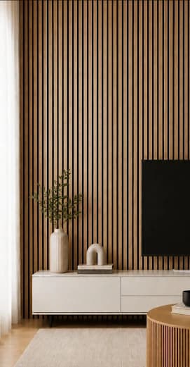 280x60 Teak Akustik Duvar Paneli